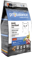 Сухой корм для кошек ProBalance Sterilized с уткой (1.8кг) - 