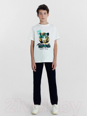 Комплект футболок детских Mark Formelle 113379-2 (р.116-60, белый/черно-белое граффити)