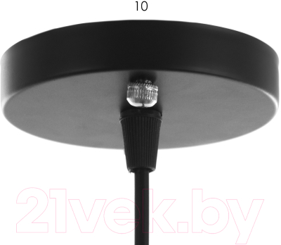 Потолочный светильник BayerLux Брайтон / 9626337 (черный)
