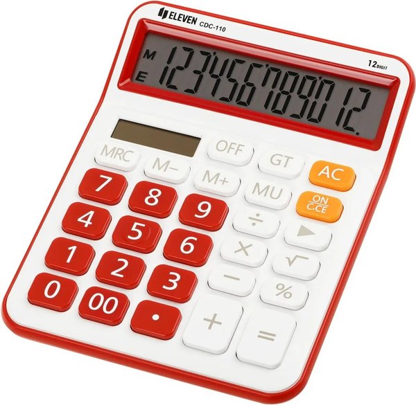 Калькулятор Eleven CDC-110-WH/RD (красный/белый)