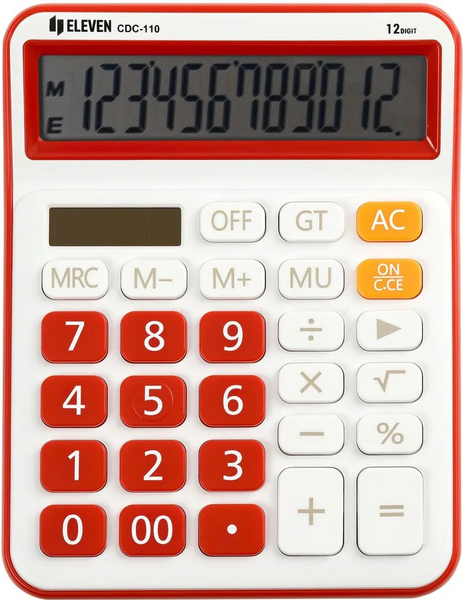 Калькулятор Eleven CDC-110-WH/RD (красный/белый)