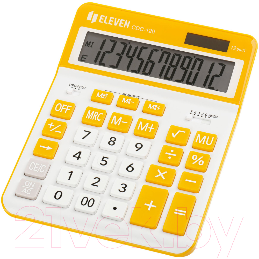Калькулятор Eleven CDC-120-WH/OR (белый/оранжевый)