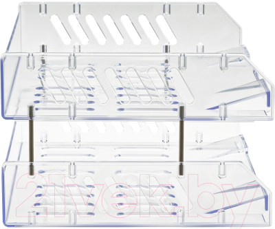 Лоток для бумаг Стамм Сити / ЛТГ-31736 (2шт, прозрачный)