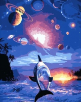 Картина по номерам Kolibriki Космический дельфин ZM-2344 - 
