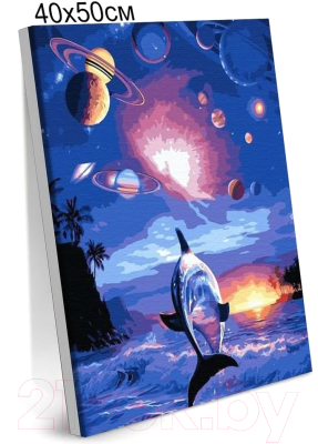 Картина по номерам Kolibriki Космический дельфин ZM-2344