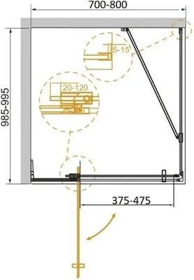 Душевой уголок Cezares SLIDER-AH-1-100-70/80-BR-BORO