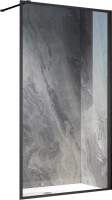 Душевая стенка Veconi 90x200 / KR81B-90-01-C8 (стекло прозрачное/черный) - 