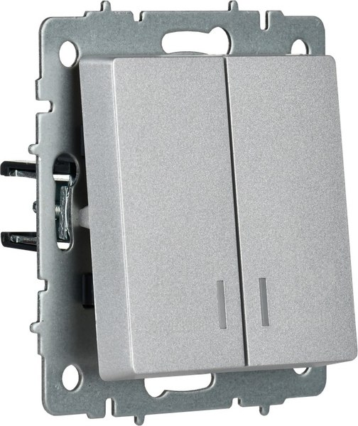 Выключатель IEK Brite BR-V20-2-10-K47 (алюминий)