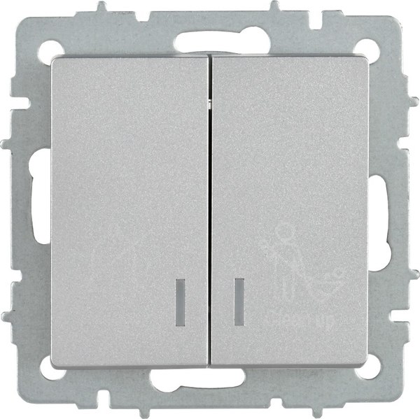 Выключатель IEK Brite BR-V20-2-10-K47 (алюминий)