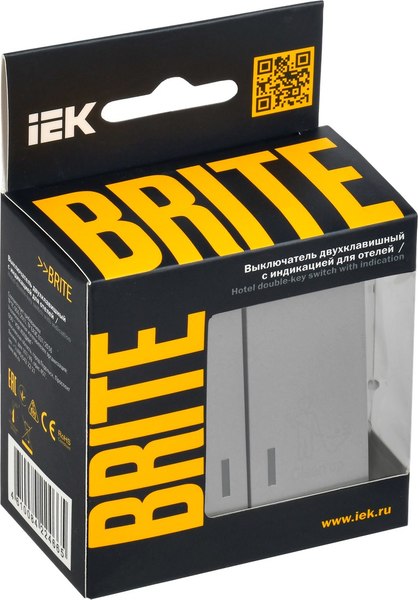 Выключатель IEK Brite BR-V20-2-10-K47 (алюминий)