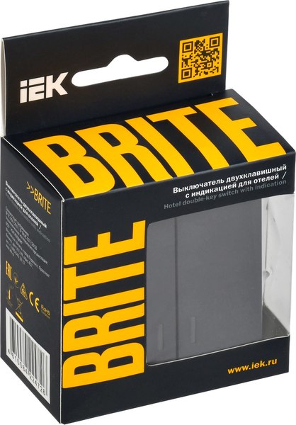 Выключатель IEK Brite BR-V20-2-10-K53 (графит)