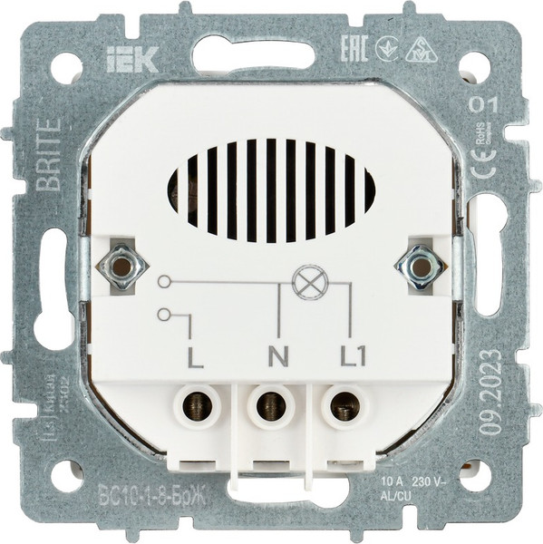 Изображение товара Выключатель IEK Brite BR-V11-0-10-K36 (жемчуг)