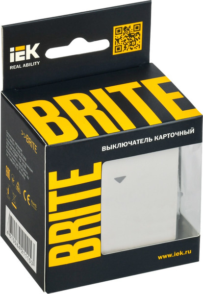 Изображение товара Выключатель IEK Brite BR-V11-0-10-K36 (жемчуг)