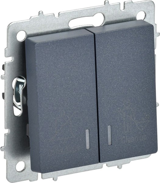 Выключатель IEK Brite BR-V20-2-10-K35 (маренго)