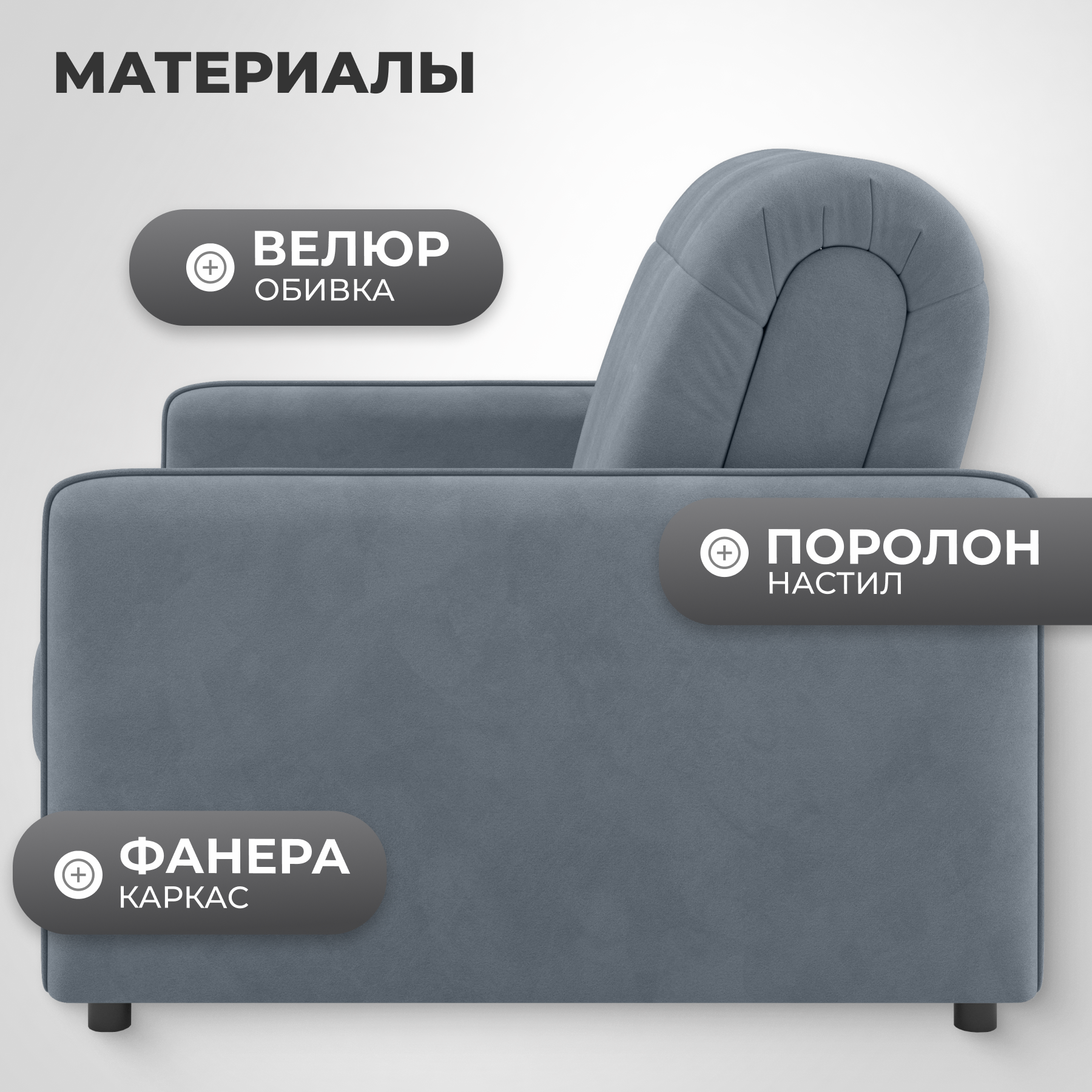 Кресло-кровать Mio Tesoro Хилтон 068 АТС80 (Balance 996) — фото 4