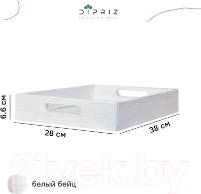 Поднос Dipriz Д.7569.2 (белый бейц)