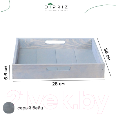 Поднос Dipriz Д.7569.3 (серый бейц)
