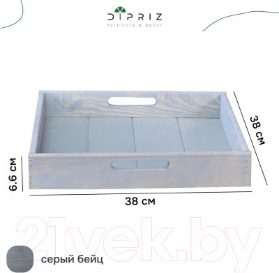 Поднос Dipriz Д.7570.3 (серый бейц)