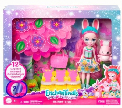 Кукла с аксессуарами Mattel Enchantimals Кролик Бри и Твист Друзья-малыши / HLK85