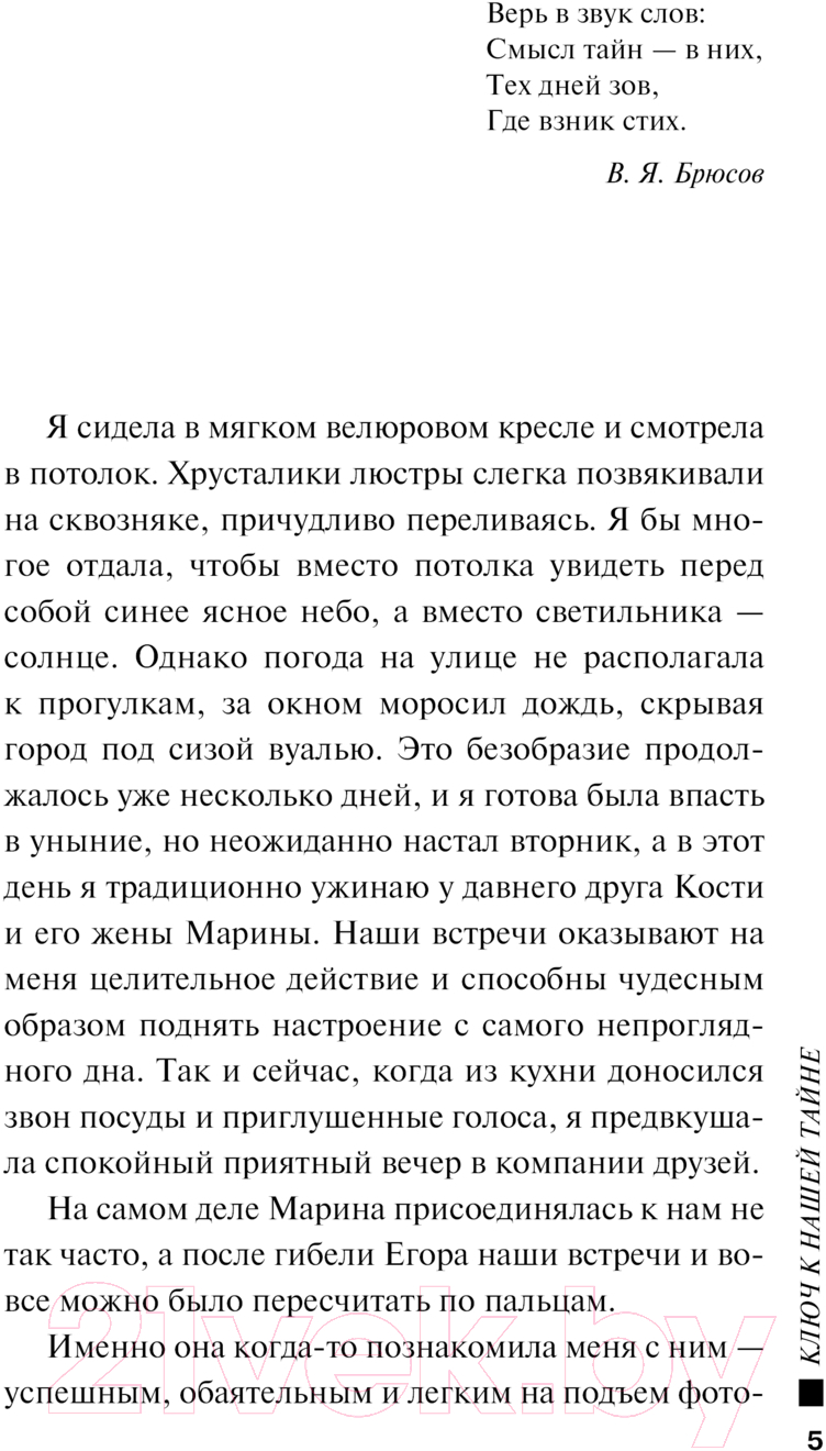 Художественная книга Эксмо Ключ к нашей тайне / 9785042041310 (Полякова Т., Полякова А.) — фото 5