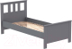 Односпальная кровать Mio Tesoro Сага 90x200 2.08.04.050.4 (серый) - 