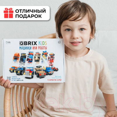 Конструктор QBRIX Kids Машинки или роботы 30030