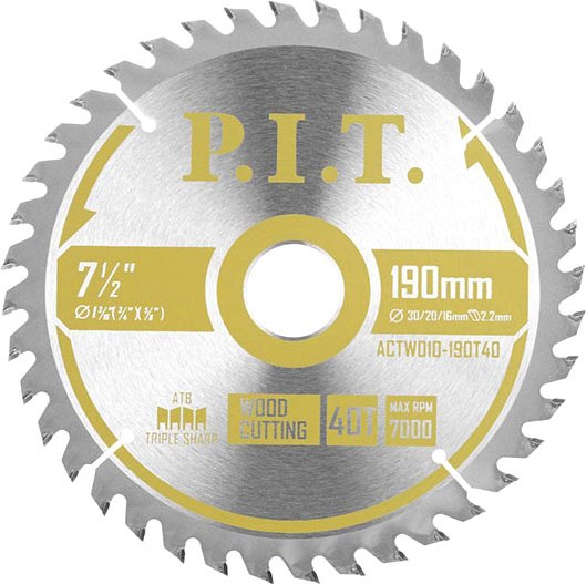 Пильный диск P.I.T ACTW10-190T40