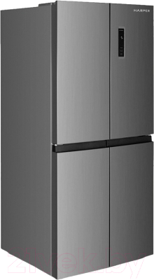 Холодильник с морозильником Harper RH6966BI (стальной)