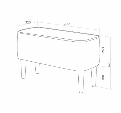 Банкетка Monofix Одос Принт (тропики/микровелюр)