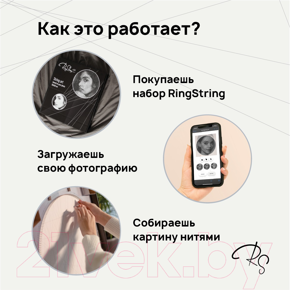 Набор для творчества «изонить» RingString 80001