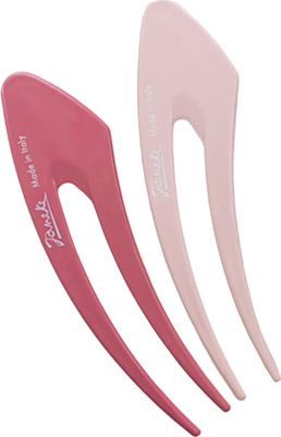 Набор заколок для волос Janeke Hair Clip JG48020 RSA (2шт, коричневый/бордовый) - 