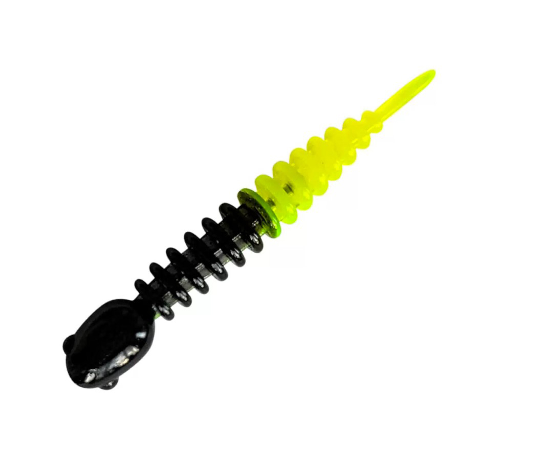 Мягкая приманка Sansan Trout Lure Golovastik 50 Сыр Col 18 / TLСG50C18 (12шт, Black/Lemon)