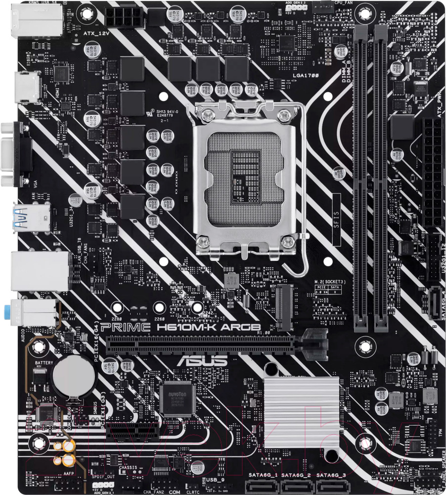 Материнская плата Asus Prime H610M-K ARGB