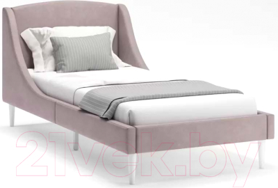 Односпальная кровать Monofix Лотти 90x200 (микровелюр/капучино)