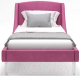 Односпальная кровать Monofix Лотти 90x200 (микровелюр/бордовый) - 