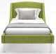 Односпальная кровать Monofix Лотти 90x200 (микровелюр/оливковый) - 