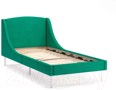 Односпальная кровать Monofix Лотти 90x200 (микровелюр/зеленый)