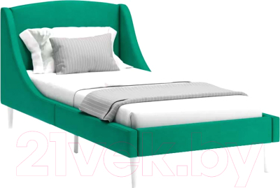 Односпальная кровать Monofix Лотти 90x200 (микровелюр/зеленый)
