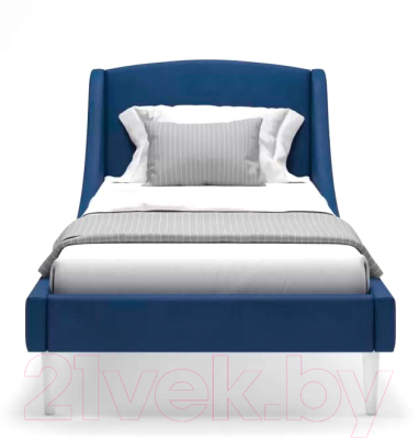 Односпальная кровать Monofix Лотти 90x200 (микровелюр/синий)