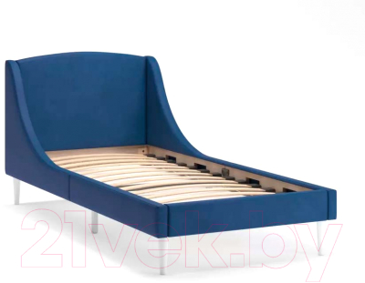 Односпальная кровать Monofix Лотти 90x200 (микровелюр/синий)