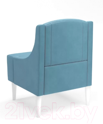 Кресло мягкое Mio Tesoro Лотти (велюр/серый/голубой №22)