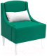 Кресло мягкое Mio Tesoro Лотти (велюр/зеленый №23) - 
