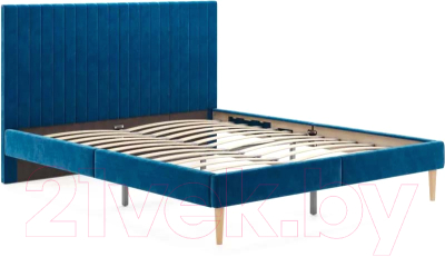 Двуспальная кровать Monofix Амма 160x200 (синий №26)