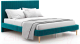 Двуспальная кровать Monofix Амма 160x200 (изумрудный №20) - 