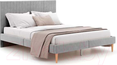 Двуспальная кровать Monofix Амма 160x200 (светло-серый №52)