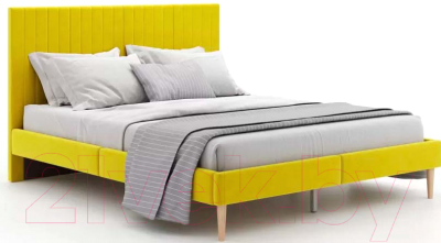 Двуспальная кровать Monofix Амма 160x200 (горчичный №28)