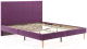 Двуспальная кровать Monofix Амма 140x200 (фиолетовый №25) - 