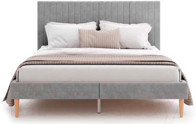 Двуспальная кровать Monofix Амма 140x200 (светло-серый №52)