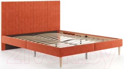 Двуспальная кровать Monofix Амма 120x200 (кирпичный №55)