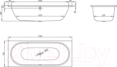 Ванна стальная Bette Starlet 170x70 / 1730-000